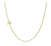 Load image into Gallery viewer, 14k Gold Single Initial Necklace
