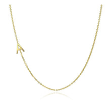 Load image into Gallery viewer, 14k Gold Single Initial Necklace