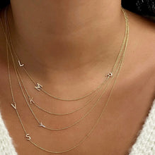 Load image into Gallery viewer, 14k Gold Triple Initial Necklace