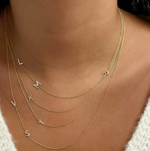 Load image into Gallery viewer, 14k Gold Four Initial Necklace