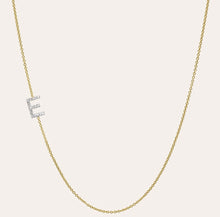 Load image into Gallery viewer, Diamond and 14k Gold Initial Necklace