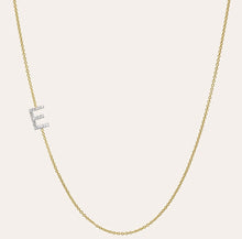 Load image into Gallery viewer, Diamond and 14k Gold Triple Initial Necklace