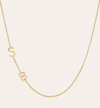 Load image into Gallery viewer, 14k Gold Double Initial Necklace